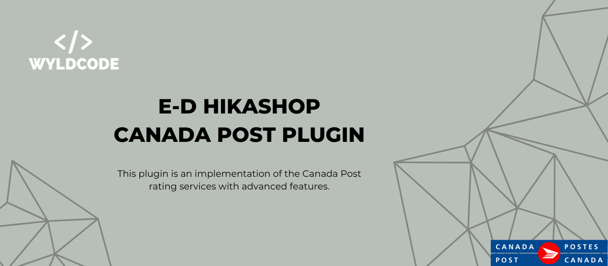 Joomla E-D Hikashop Canada Post Shipping