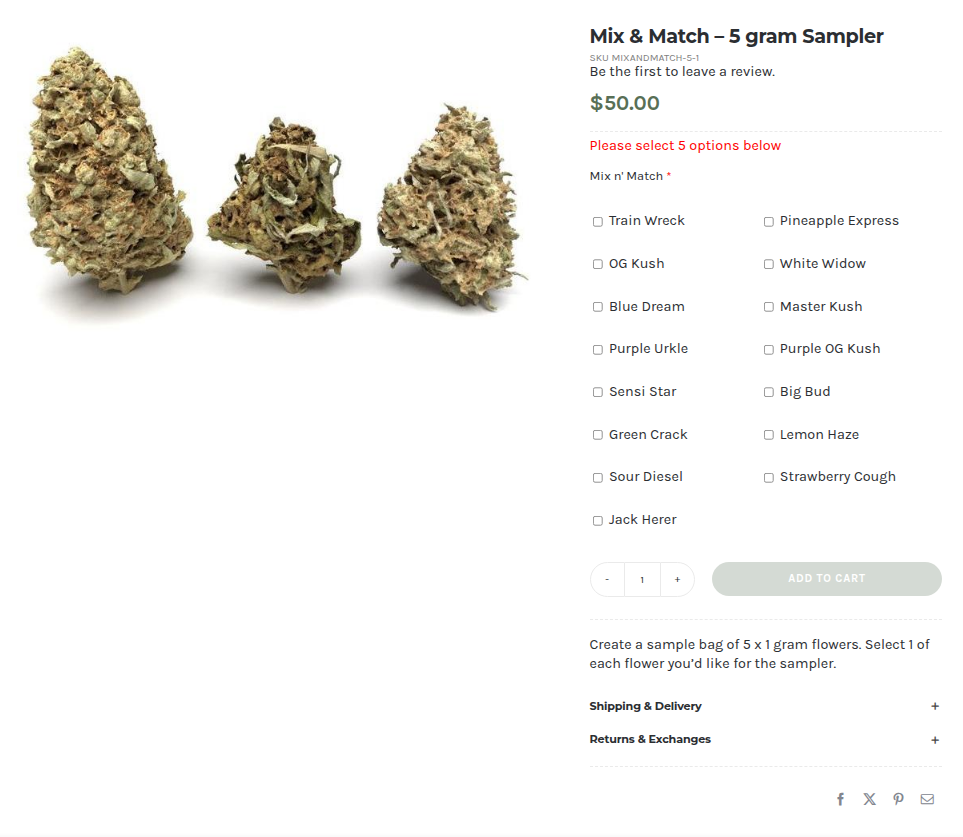 Cannabis Web Store Package