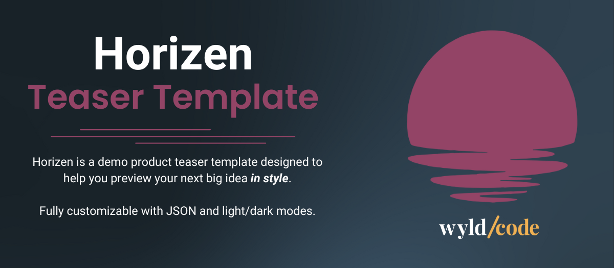 Wyld Horizen - Product Teaser Template
