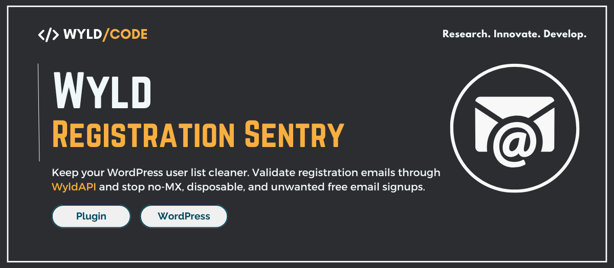 Wyld Registration Sentry for WordPress